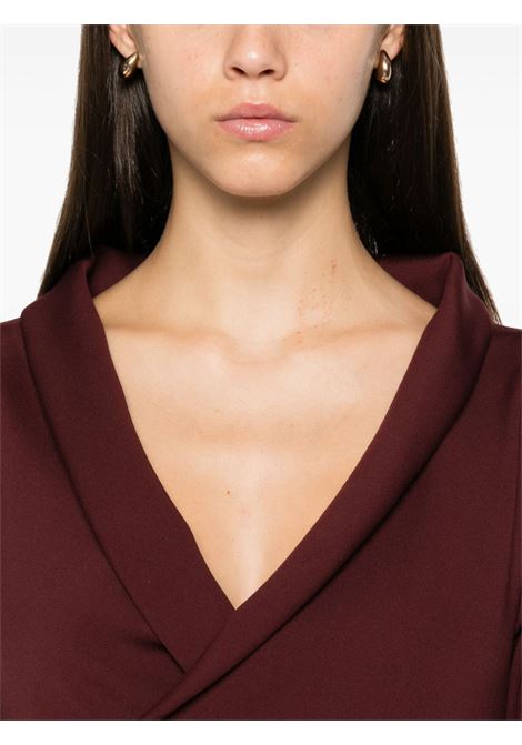 Bordeaux scuba-jersey midi dress Philosophy di Lorenzo Serafini - women PHILOSOPHY DI LORENZO SERAFINI | 041471280106